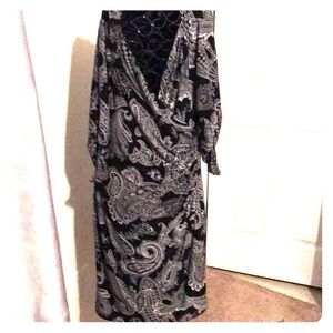 Beautiful black and white paisley dress!